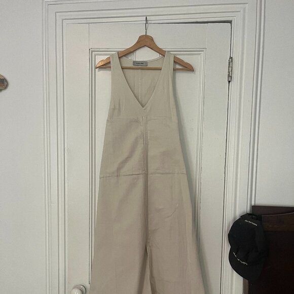 Rachel Comey Salvo Denim V Neck Midi Dress Cream/Dirty White - Size 2 - Picture 1 of 3